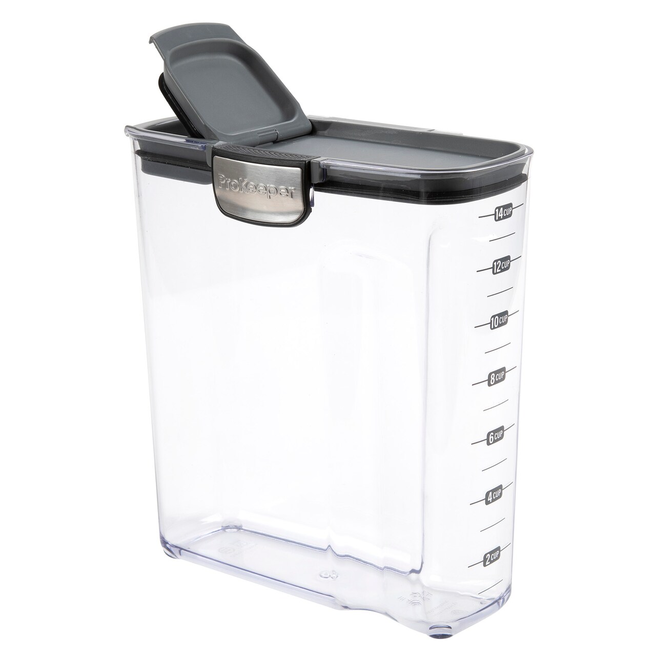 Progressive International ProKeeper+ Airtight Cereal Storage Container, Clear Plastic